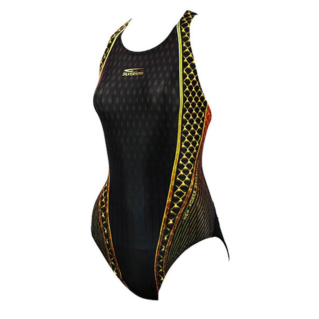 실버스핀 여성 수영복 원피스 수영복 BLK&amp;GOLD 초중급용 [TXW6001] 여자 원피스 수영복