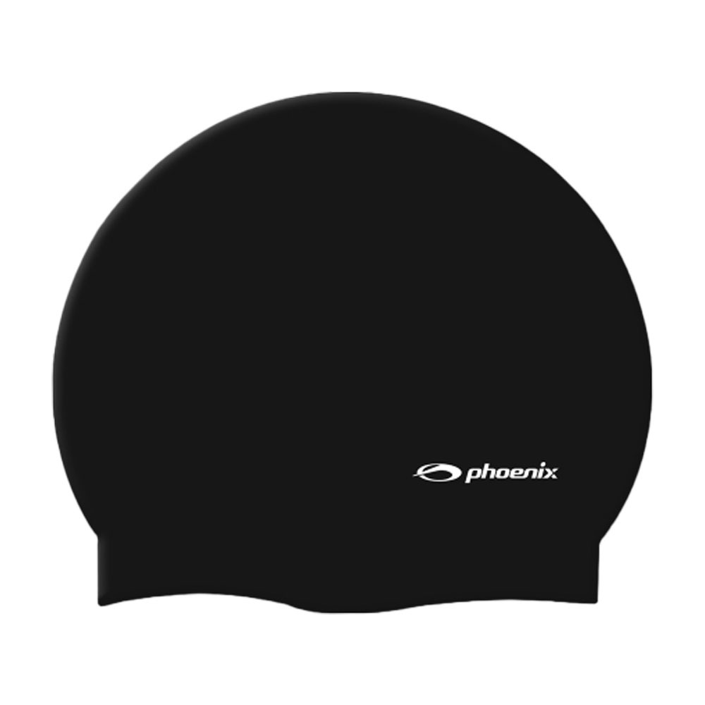 피닉스 실리콘 로고 수모(솔리드형) 블랙 [PSC-02] 수영모자 수영모 수영캡 수영용품 