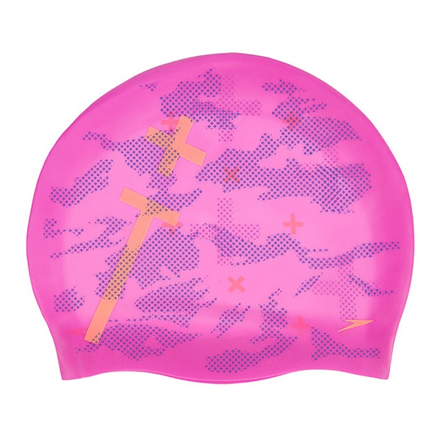 스피도 수모 노링클 실리콘 양면 수모 퍼플오렌지 [8-09337C539] 수영모자 수영캡 수영용품 