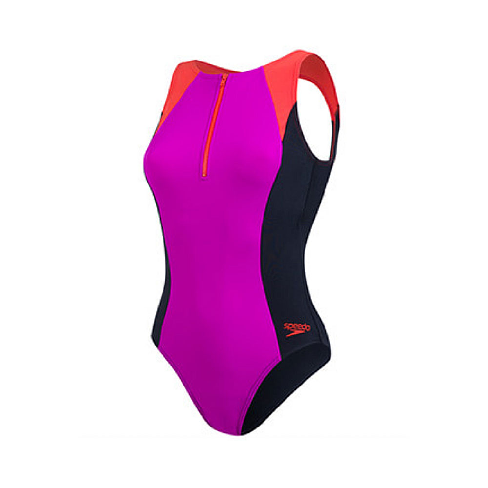 스피도 여성 원피스 수영복 하이드라수트 하이컷 오픈백 탄탄이 디바블랙  [8-11395C538] 여자수영복 실내수영복 