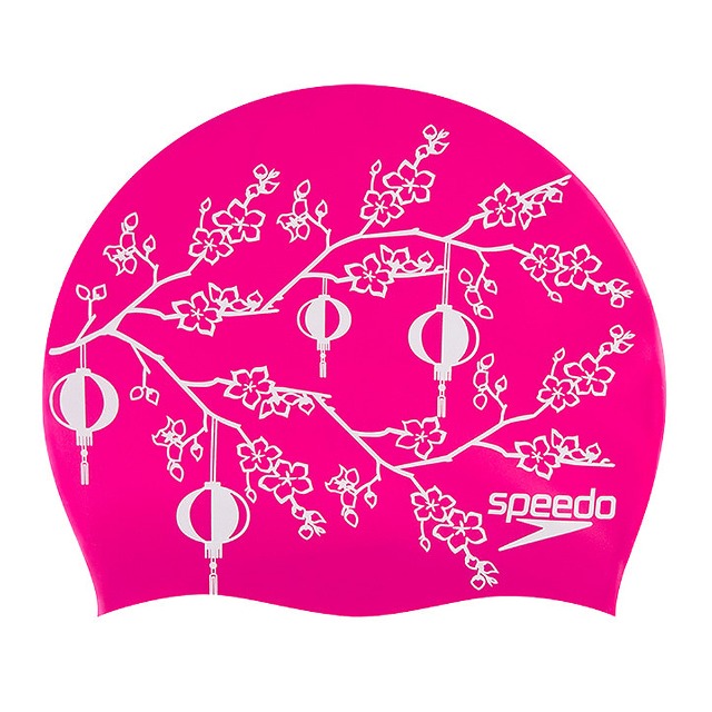 스피도 수모 플라워 실리콘 수모 핑크 [8-083853087] 수영모자 수영캡 수영용품 