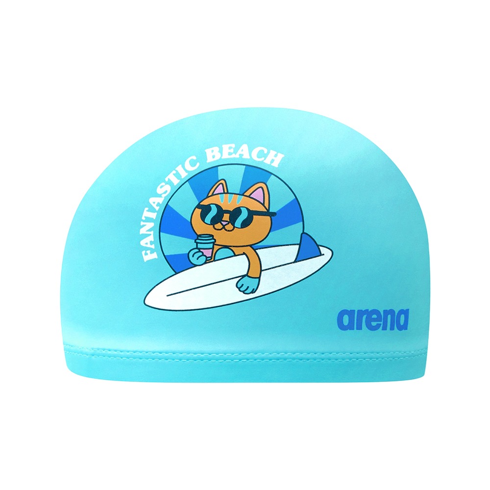 아레나 수영모자 서핑캣 아동 우레탄 코팅 수모 민트 [A4AC1AQ51] 수영캡 수영용품